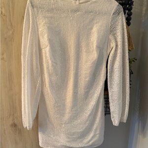 Elegant White Long Sleeve Dress